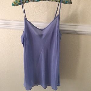 J Crew 100% Silk periwinkle Blue camisole sz M